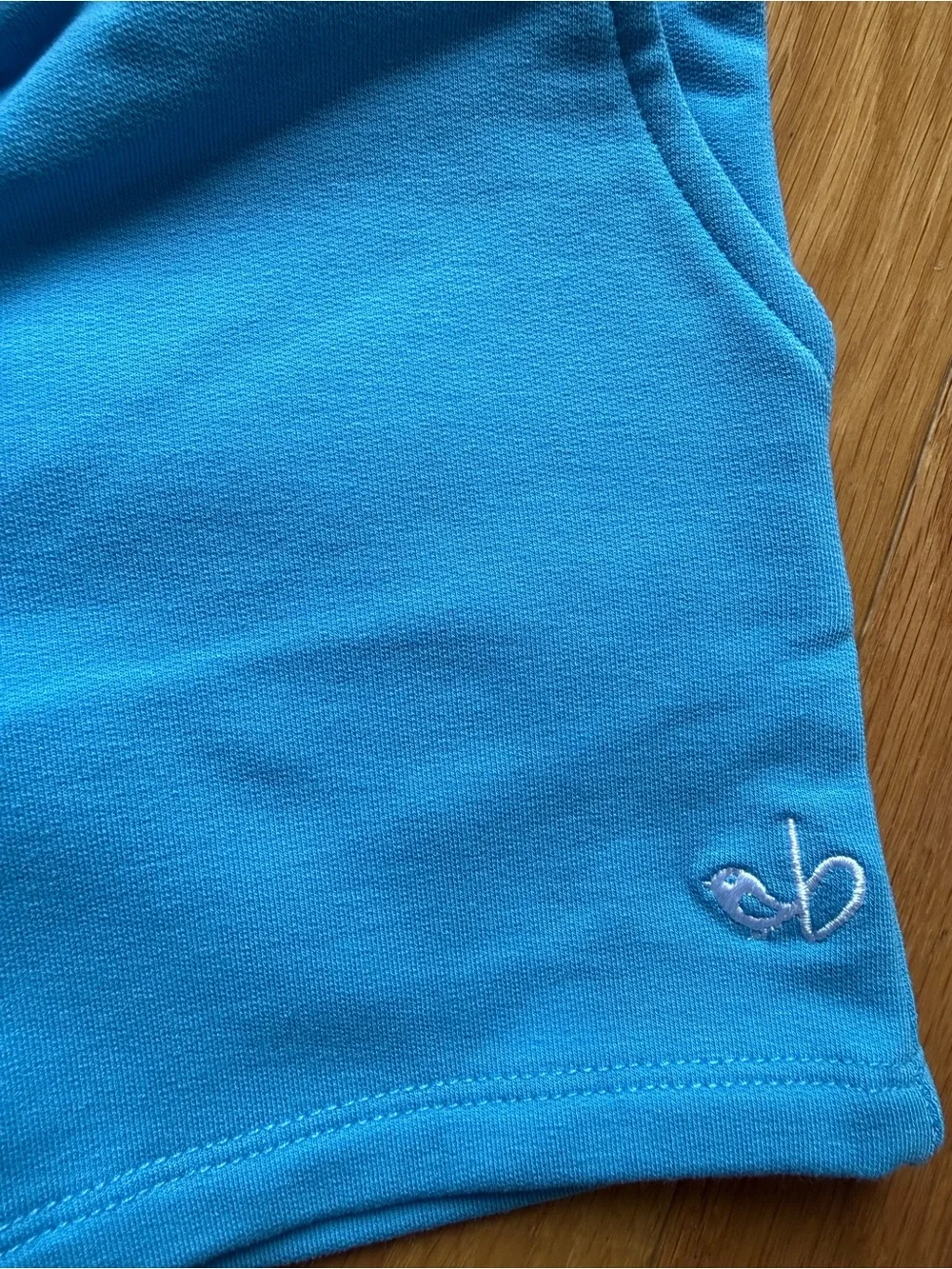 Kids Matching Set - Cream Tee & Blue Shorts